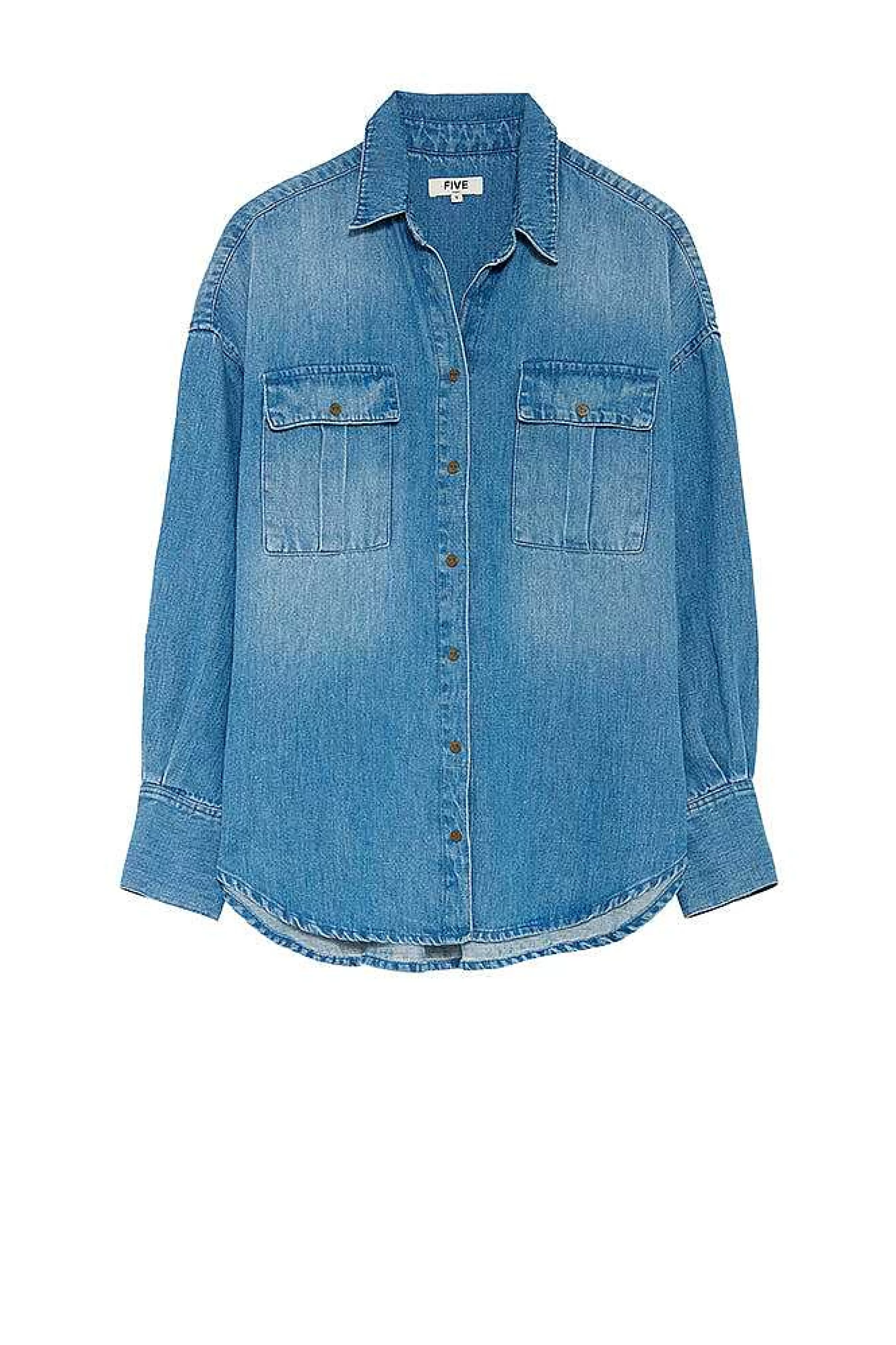 Five Jeans Hemden Und Blusen*Cecilia-Shirt Blau