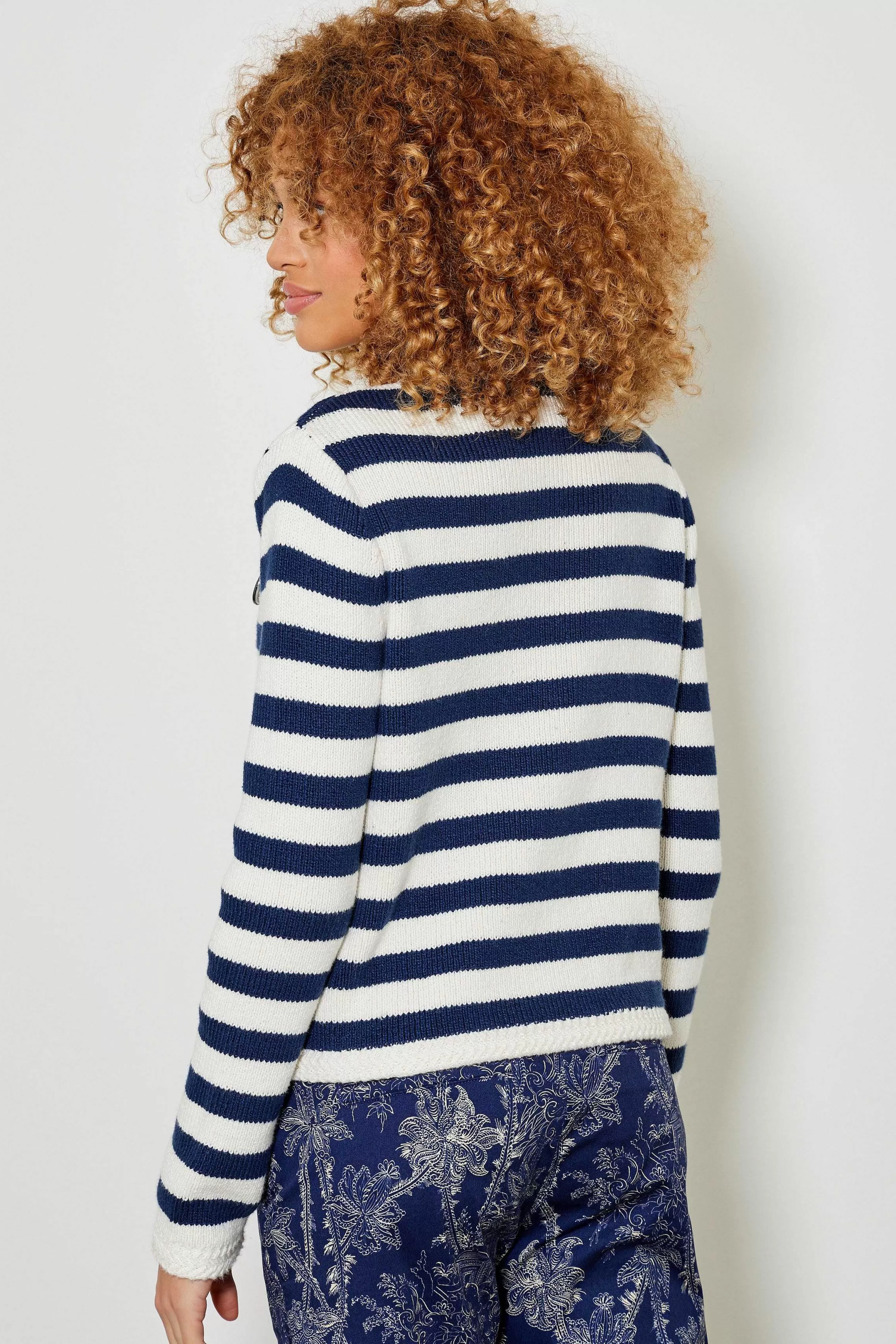 Five Jeans Pullover*Sonnenuntergangsweste Aus Mit Marineblau